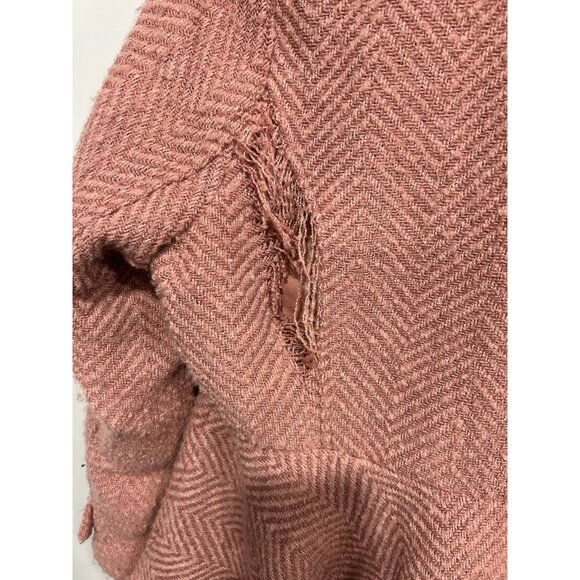 Torrid NEW Double-Breasted Peacoat Rose Herringbone Pattern Coat FLAWED - Picture 5 of 10